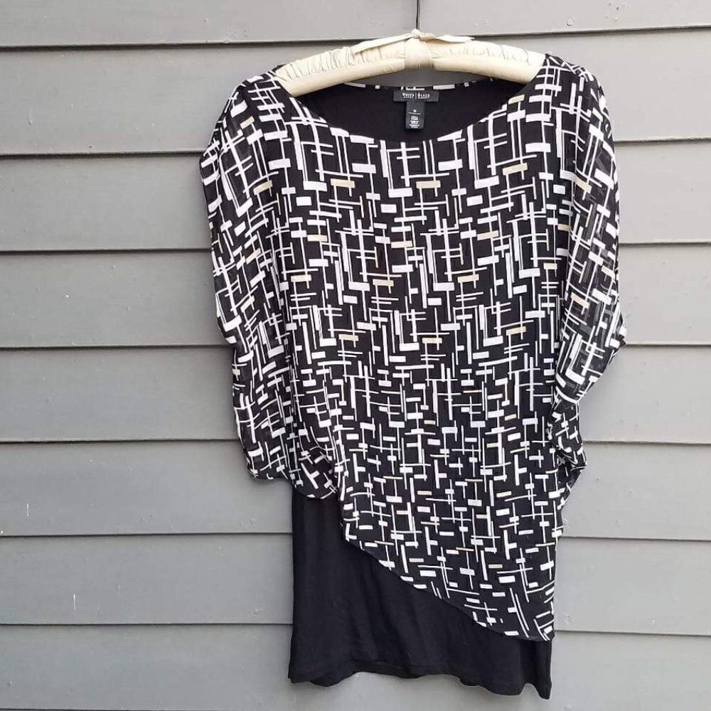 white House Black Market Layered Top Size Medium